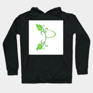 Letter P with leaves Hoodie